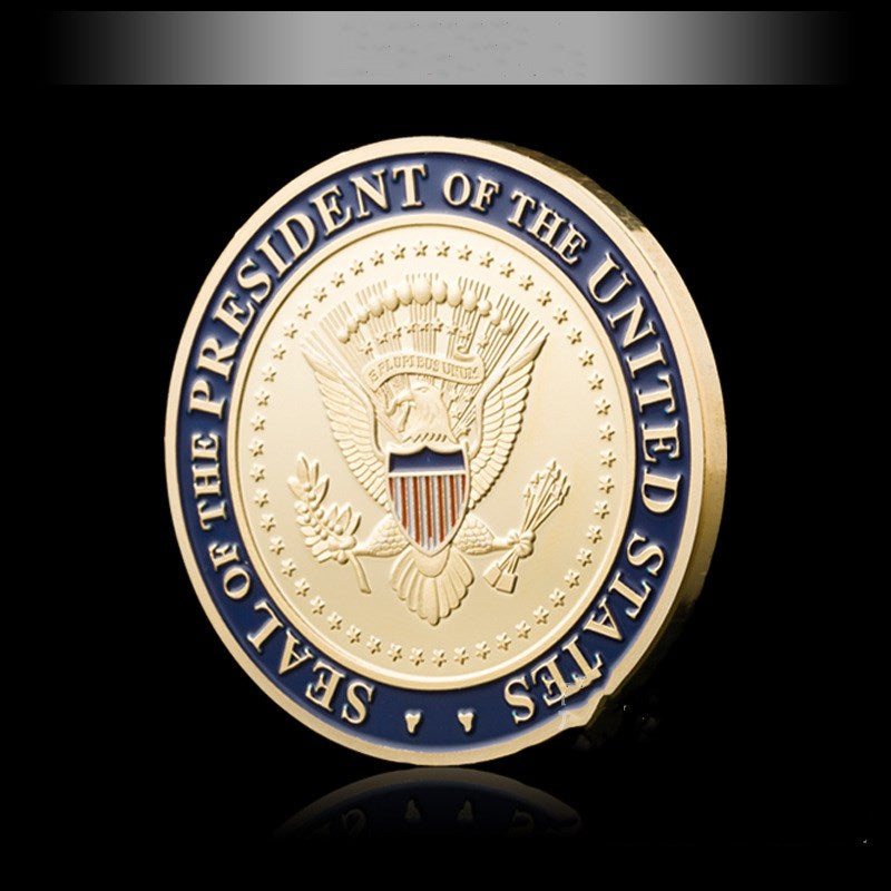 Collectible Coin Craft, Trump Gold Coin Commemorative Coin Badge.